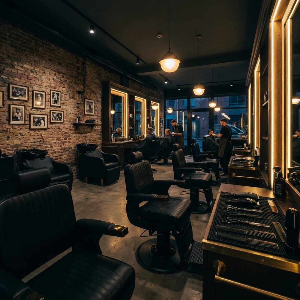 Modern Barbershop Interior